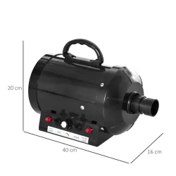 Secador de Pelo para Perros 2800W Secador para Mascotas con Temperatura y Velocidad del Viento Ajustable 3 Boqui... - Ogal.Es