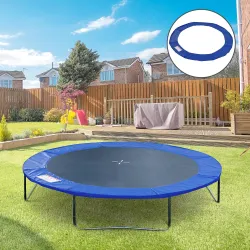 Cubierta de Protección Acolchada para Cama Elástica Borde de Seguridad para Trampolines con Diámetro Ø244 cm Azul - Ogal.Es