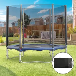 Red de Seguridad de Reemplazo para Trampolín Ø244 cm con Puerta con Cremallera para 6 Postes Rectos Ø244x180 cm ... - Ogal.Es