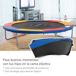 Cubierta de Protección Acolchada Borde de Seguridad para Trampolines Cama Elástica con Diámetro Ø305 cm Sin Aguj... - Ogal.Es