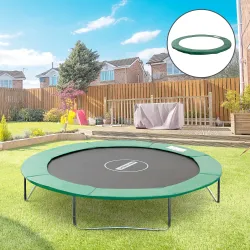 Cubierta de Protección Acolchada para Cama Elástica Borde de Seguridad para Trampolines con Diámetro Ø244 cm Verde - Ogal.Es