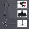 Soporte de Reparación Caballete de Bicicleta para Hogar con Altura Ajustable y Giratorio 100x66x180 cm Negro - Ogal.Es