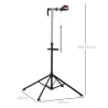 Soporte de Reparación Caballete para Bicicleta con Altura Ajustable y Giratorio 100x100x109-180 cm Negro - Ogal.Es