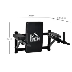 Barra de Musculación para Pared Estación de Fondos con Brazos Ajustables para hacer Dominadas Flexiones en Casa ... - Ogal.Es