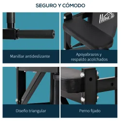 Barra de Musculación para Pared Estación de Fondos con Brazos Ajustables para hacer Dominadas Flexiones en Casa ... - Ogal.Es