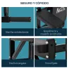 Barra de Musculación para Pared Estación de Fondos con Brazos Ajustables para hacer Dominadas Flexiones en Casa ... - Ogal.Es