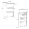 Tendedero Vertical Plegable Tendedero de Ropa con 6 Ruedas 2 Laterales Abatibles Estantes Ajustables y Marco de ... - Ogal.Es