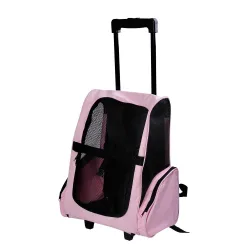 Transportín 2 en 1 para Mascotas Mochila o Carrito de Viaje para Perro y Gato con 2 Ruedas con Asa retráctil de ... - Ogal.Es