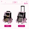 Transportín 2 en 1 para Mascotas Mochila o Carrito de Viaje para Perro y Gato con 2 Ruedas con Asa retráctil de ... - Ogal.Es