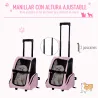 Transportín 2 en 1 para Mascotas Mochila o Carrito de Viaje para Perro y Gato con 2 Ruedas con Asa retráctil de ... - Ogal.Es