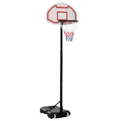 Canasta de Baloncesto con Altura Ajustable de 155-210 cm Base Rellenable y Ruedas para Exterior e Interior Multi... - Ogal.Es