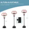 Canasta de Baloncesto con Altura Ajustable de 155-210 cm Base Rellenable y Ruedas para Exterior e Interior Multi... - Ogal.Es