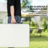 Mesa Plegable de Picnic como una maleta para playa camping 60x45x64cm Aluminio Altura Ajustable - Ogal.Es