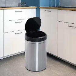 Contenedor Papelera Cubo Basura 30L con Sensor Detector Movimiento automático Acero Inoxidable (Varios tamaños） - Ogal.Es