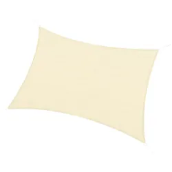 Toldo Vela Rectangular 4x3 m Vela de Sombra para Jardín Patio Terraza HDPE Anti UV y Transpirable Color Crema - Ogal.Es