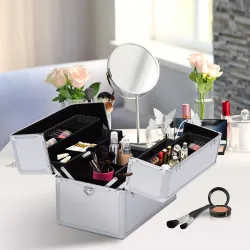 Maletín Maquillaje 36'5x24x29cm 3 Niveles Maleta Neceser Cosmetica Profesional - Ogal.Es