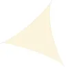 Toldo Vela Triangular 5x5x5 m Vela de Sombra para Jardín Patio Terraza HDPE Anti UV y Transpirable Color Crema - Ogal.Es