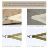 Toldo Vela Triangular 5x5x5 m Vela de Sombra para Jardín Patio Terraza HDPE Anti UV y Transpirable Color Crema - Ogal.Es