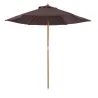 Sombrilla de Terraza Ø250x230 cm con 6 Varillas Sistema de Cuerda para Exterior Balcón Patio Café - Ogal.Es