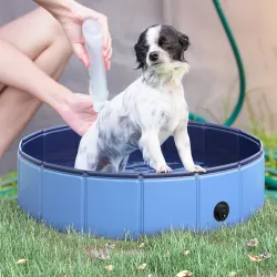 Piscina Plegable para Perros Gatos Ø80x20 cm Bañera Portátil para Mascotas PVC Antideslizante Múltiples Usos Col... - Ogal.Es