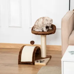 Árbol Rascador para Gatos Pequeños Altura 46 cm de 2 Niveles Árbol para Gatos con Poste Tablero para Rascar Plat... - Ogal.Es