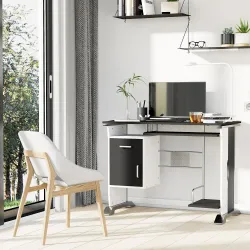 Mesa de Ordenador PC Despacho Escritorio 100x52x75cm Oficina Mobiliario Madera - Ogal.Es