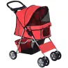 Carrito para Perros Pequeños con Toldo Ajustable Cesta de Almacenaje Portavasos y 2 Ruedas Universales 75x45x97 ... - Ogal.Es