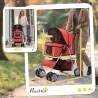 Carrito para Perros Pequeños con Toldo Ajustable Cesta de Almacenaje Portavasos y 2 Ruedas Universales 75x45x97 ... - Ogal.Es