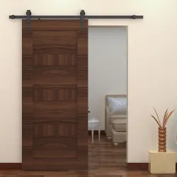 200 cm Herraje para Puerta Corredera de Madera Kit de Accesorios Guía de Riel con Tornillos Carga Máx. 90 kg Ace... - Ogal.Es