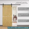 200 cm Herraje para Puerta Corredera de Madera Kit de Accesorios Guía de Riel con Tornillos Carga Máx. 90 kg Ace... - Ogal.Es
