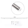 Kit de Herrajes de Acero Inoxidable para Instalación de Puerta Corredera de Madera Ø2,5x200 cm Plata - Ogal.Es