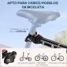 Remolque de Bicicleta 40 kg de Tela Oxford con Reflectores y Estructura de Acero 144x59x80 cm Negro - Ogal.Es