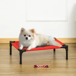 Cama Elevada para Perros Gatos Portátil Cama para Mascotas con Zona de Malla Transpirable y Tela Oxford para Int... - Ogal.Es