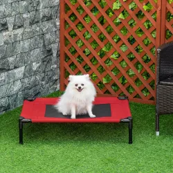 Cama Elevada para Perros Gatos Portátil Cama para Mascotas con Zona de Malla Transpirable y Tela Oxford para Int... - Ogal.Es