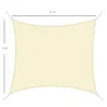 Toldo Vela Rectangular 4x3 m Vela de Sombra para Jardín Patio Terraza Poliéster Anti UV Color Beige - Ogal.Es