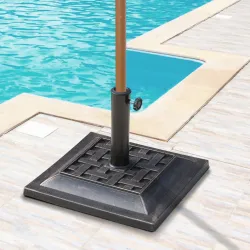 Base para Sombrilla de Jardín Peso Neto 9 kg Soporte de Parasol Apto para Mástil de 38mm/48mm para Terraza Patio... - Ogal.Es