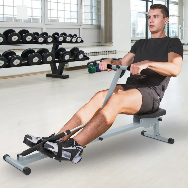 Máquina de Remo Resistencia Ajustable de 12 Niveles con Pantalla LCD para Fitness y Ejercicios de Musculación pa... - Ogal.Es