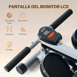 Máquina de Remo Resistencia Ajustable de 12 Niveles con Pantalla LCD para Fitness y Ejercicios de Musculación pa... - Ogal.Es