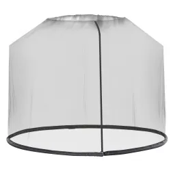 Mosquitera para Sombrillas Ø3 m con Cremallera y Tubo Rellenable de Agua para Terraza Balcón Exterior Negro - Ogal.Es