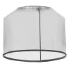 Mosquitera para Sombrillas Ø3 m con Cremallera y Tubo Rellenable de Agua para Terraza Balcón Exterior Negro - Ogal.Es