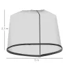 Mosquitera para Sombrillas Ø3 m con Cremallera y Tubo Rellenable de Agua para Terraza Balcón Exterior Negro - Ogal.Es
