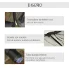 Mosquitera para Sombrillas Ø3 m con Cremallera y Tubo Rellenable de Agua para Terraza Balcón Exterior Negro - Ogal.Es
