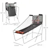 Juego de Canastas Plegable, Máquina de Baloncesto Juguete Contador y Marcador Electrónico, con Soporete de Acero... - Ogal.Es