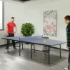 Mesa de Ping Pong Plegable con Red 152.5x274x76cm Tenis de Mesa y Material de Acero y MDF en Color Azul - Ogal.Es