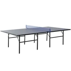 Mesa de Ping Pong Plegable con Red 152.5x274x76cm Tenis de Mesa y Material de Acero y MDF en Color Azul - Ogal.Es