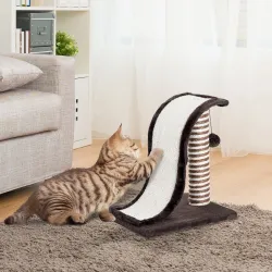 Árbol Rascador para Gatos tipo Centro de Juegos con Poste de Sisal Natural y Pelota para Jugar y Arañar 35x30x39... - Ogal.Es