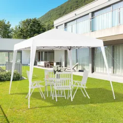 Carpa Plegable 2,4x2,4 m, Pop-up, Cenador Pabellón de Jardín, Altura Ajustable con Bolsa de Transporte, Anti-UV,... - Ogal.Es
