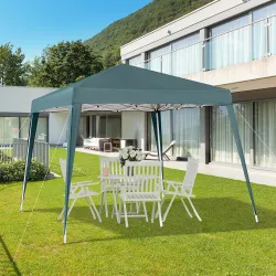 Carpa Plegable 2,4x2,4 m, Pop-up, Cenador Pabellón de Jardín, Altura Ajustable con Bolsa de Transporte, Anti-UV,... - Ogal.Es