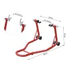 Caballete de Moto Soporte Posterior Universal Portátil y Móvil Tipo Elevador de Acero con 2 Horquillas y Ruedas ... - Ogal.Es