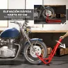 Caballete de Moto Soporte Posterior Universal Portátil y Móvil Tipo Elevador de Acero con 2 Horquillas y Ruedas ... - Ogal.Es